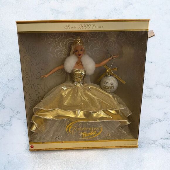 Barbie Doll Holiday Celebration Special Edition 2000 Millennium Gold Unopened - Picture 1 of 5